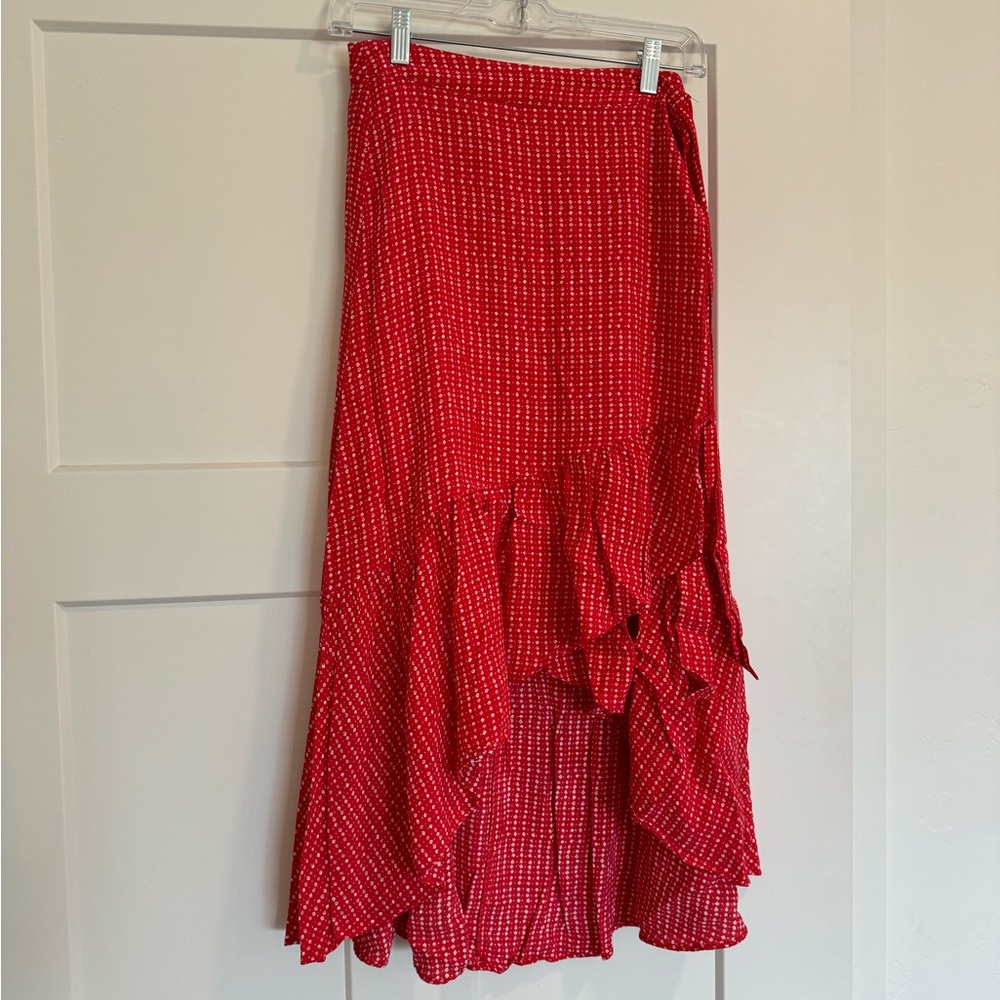 Mini dot wrap skirt